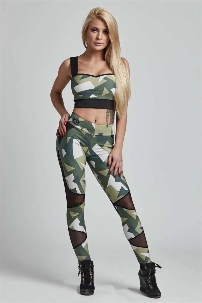 Gym Provocateur Leggings Brave Military Green